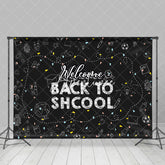 Aperturee - Black White Welcome Back To School Party Backdrop